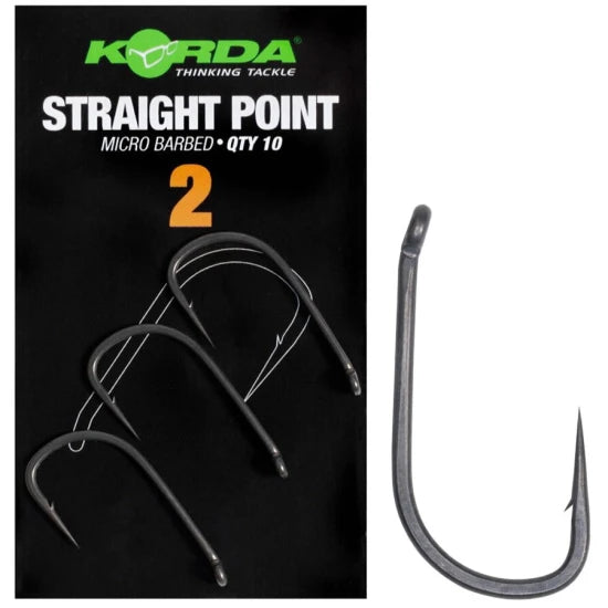 Carlige Korda Straight Point Hook Micro Barbed Nr.2, 10buc/pac