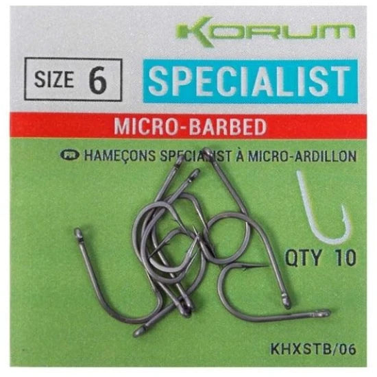 Carlige Korum Xpert Specialist Barbed Hooks, Nr.16, 10buc/pac