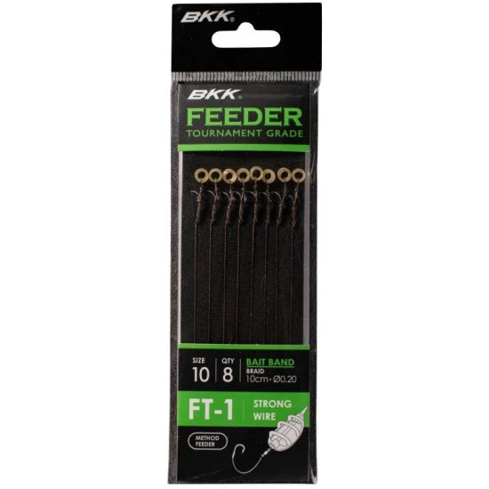 Carlige Legate Bkk Ft-1 Method Bait Band Ss, 10cm, Nr.14, 0.16mm, 8buc/pac