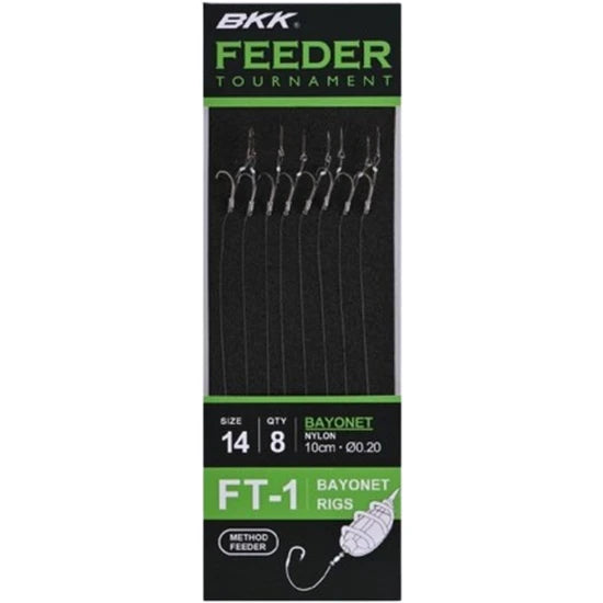 Carlige Legate Bkk Ft-1 Method Bayonet Feeder Rig 10cm, Nr.6, 0.20mm, 8buc/pac