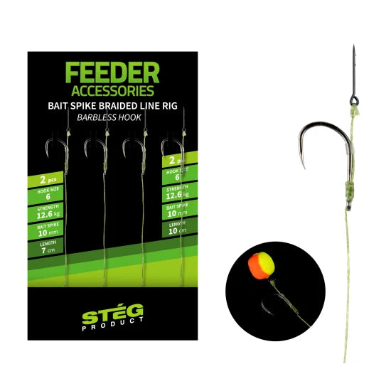 Carlige Legate Barbless Cu Spin Steg, Nr.6, 4buc/pac