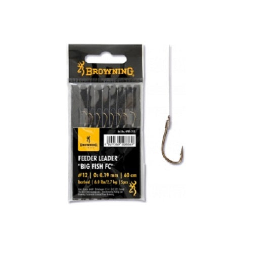 Carlige Legate Browning No.12 60 cm 0.19 mm Feeder Leader Big Fish FC