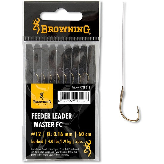 Carlige Legate Browning No.12 60cm 0.16mm Feeder Leader Master FC