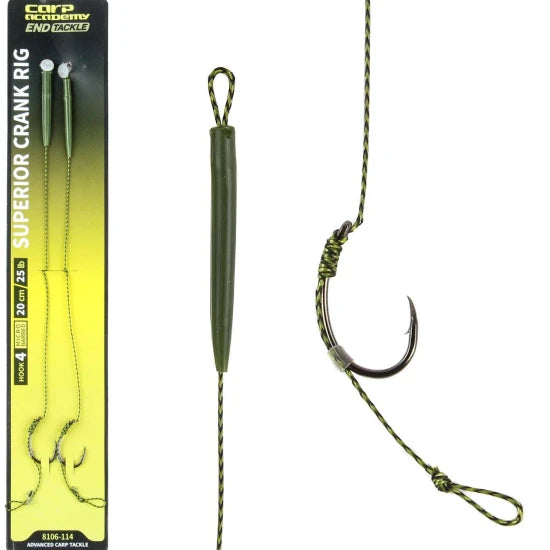 Carlige Legate Carp Academy Crank Rig, Nr.6, 2buc/pac