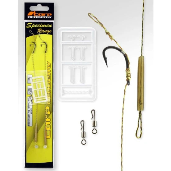 Carlige Legate Carp Academy Basic Teflon, Nr.4, 25lb, 2buc/pac