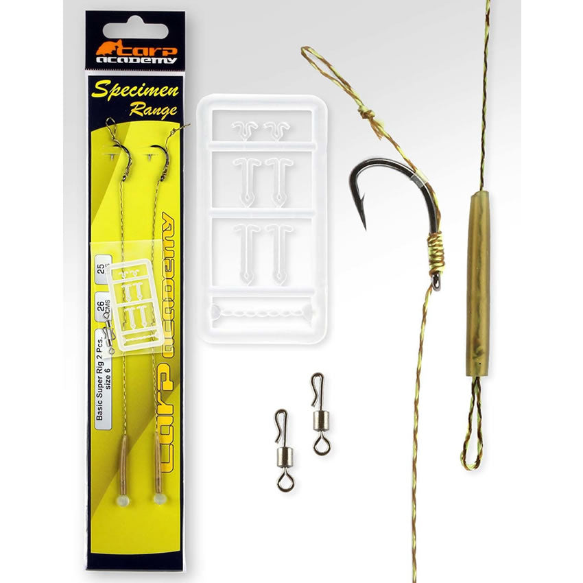Carlige Legate Carp Academy Basic, nr.4, 25lb, 2buc/pac