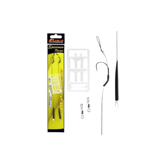Carlige Legate Carp Academy Snowman Rig, 21cm, Nr.8, 25lbs, 2buc/plic
