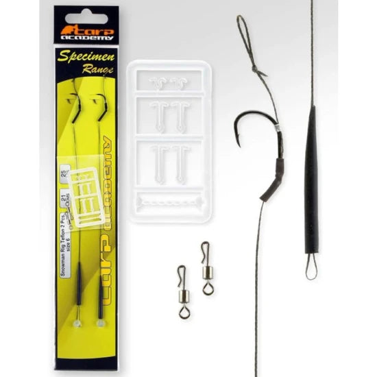Carlige Legate Carp Academy Snowman Teflon, Nr.2, 25lb, 2buc/pac