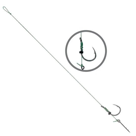 Carlige Legate Carp Zoom Power Feeder Ko.1 Nr.10, Fir Textil 0.18mm, 10cm, 5buc/plic
