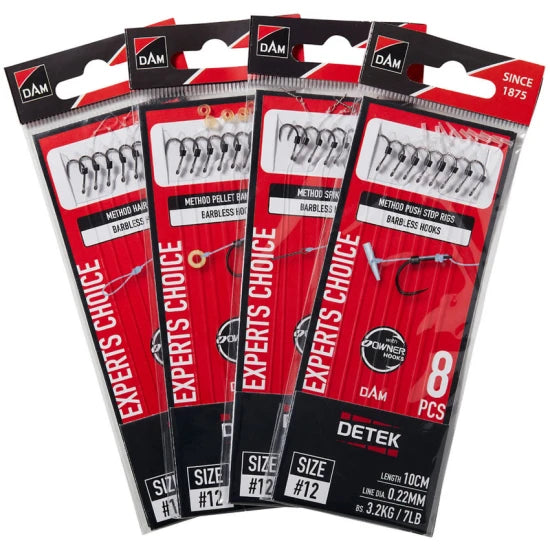 Carlige Legate Dam Detek Method Pellet Bl Nr.10, 0.25mm, 4kg, 10cm, 8buc/pac