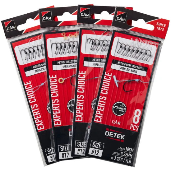 Carlige Legate Dam Detek Method Spike Bl Nr.10, 0.25mm, 4kg, 10cm, 8buc/pac