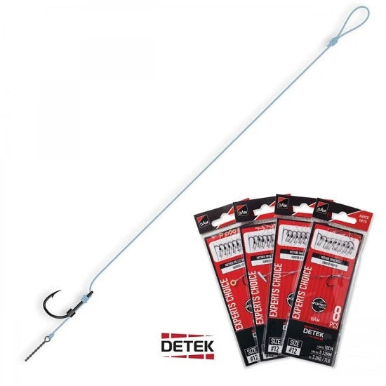Carlige Legate Dam Detek Method Spike Rig Nr.14, 0.22mm, 3.2kg, 10cm, 8buc/plic