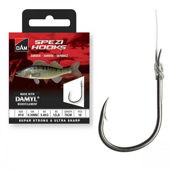 Carlige Legate DAM No.1 70cm 0.25mm New Spezi Zander
