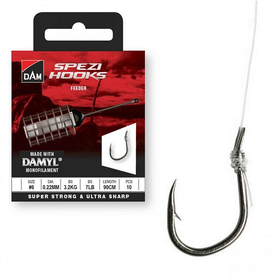 Carlige Legate DAM No.14 90cm 0.14mm New Spezi Feeder
