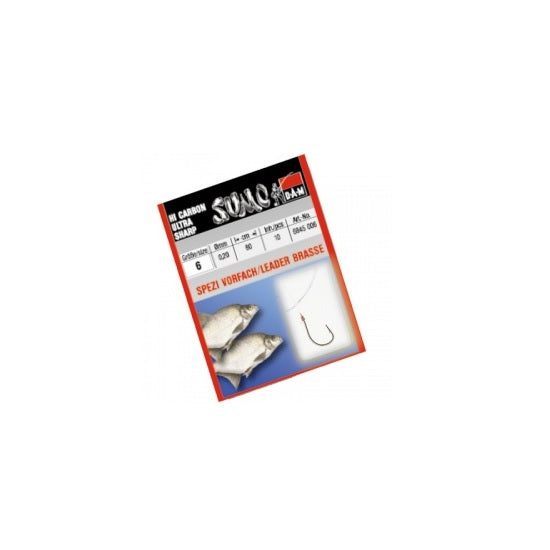 Carlige Legate DAM Sumo Spezi Bream Argintiu Nr.16 0.12mm