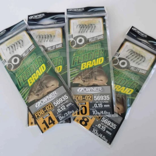 Carlige Legate Feeder Owner Fdb-02 Pellet Band Braided Nr.12, 6buc/pac