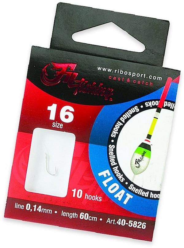 Carlige Legate Filfishing Float Rig, Nr.10, 0.18mm, 60cm, 10buc/plic