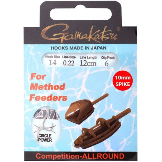 Carlige Legate Gamakatsu Method Hair Ad Pchr, 12cm, Nr.10, 0.25mm, 6buc/pac