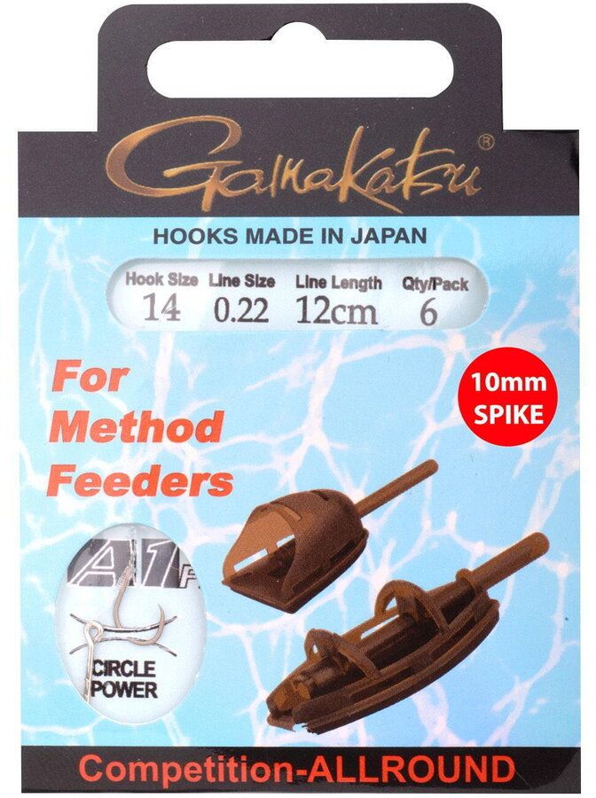 Carlige Legate GAMAKATSU Method Hair Spike PCHR, 12cm, Nr.6, 0.28mm, 6buc/pac