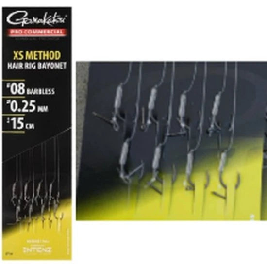 Carlige Legate Gamakatsu Xs Method Hair Rig Bayonet, Nr.10, 0.23mm, 8buc/pac