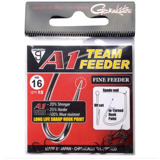 Carlige Legate Gamakatsu A1 Fine Feeder Nr.12, 0.14mm, 100cm
