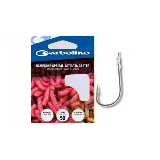 Carlige Legate Garbolino Nr.12 50cm Fir 0.14mm Special Asticots