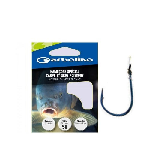 Carlige Legate Garbolino Nr.12 50cm Fir 0.16mm Special Carpe