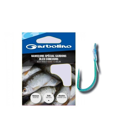 Carlige Legate Garbolino Nr.18 30cm Fir 0.10mm Special Gardons Bleu Concours