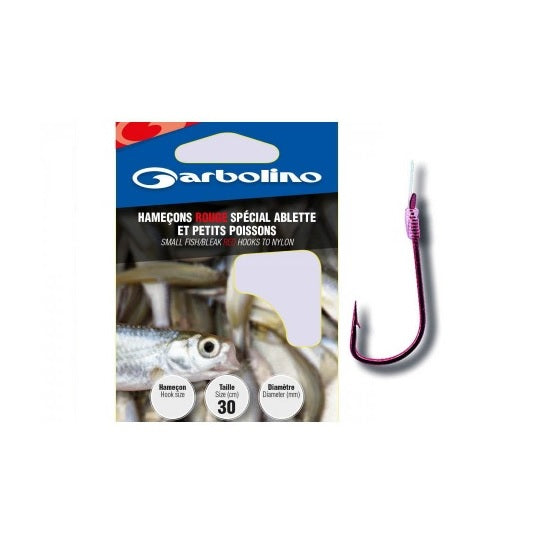 Carlige Legate Garbolino Nr.20 30cm Fir 0.08mm Rouge Ablette