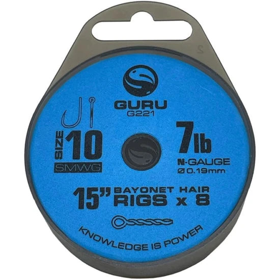 Carlige Legate Guru Bayonets, Carlig Nr.10, 0.19mm, 38cm, 8buc/pac