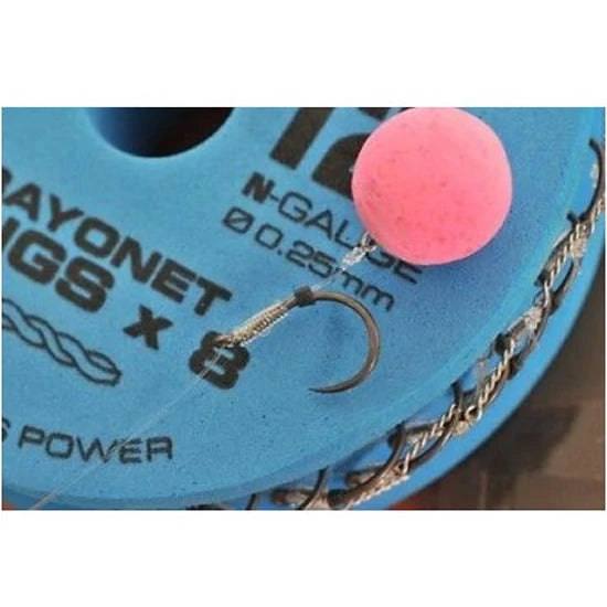 Carlige Legate Guru Bayonets Qm1, Carlig Nr.12, 0.22mm, 38cm, 8buc/pac