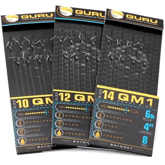 Carlige Legate Guru Bayonets Qm1, Carlig Nr.14, 0.19mm, 10cm, 8buc/pac