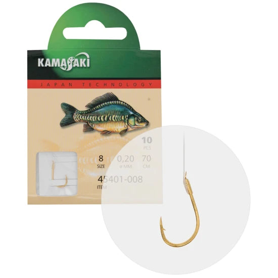 Carlige Legate Kamasaki K807g, Auriu, Nr.8, 10buc/pac