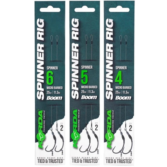 Carlige Legate Korda Boom Spinner Hook, Barbless, Nr.4, 25lb, 2buc/pac