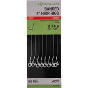Carlige Legate Korum Banded Hair Rigs, 10cm, 12lbs, Nr.10, 8buc/pac