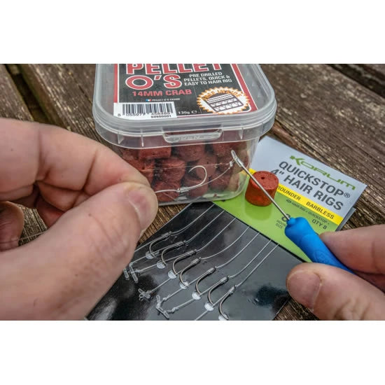 Carlige Legate Korum Big Fish Hair Rigs With Quickstop 10cm, Nr.8 Barbless, 8buc/pac