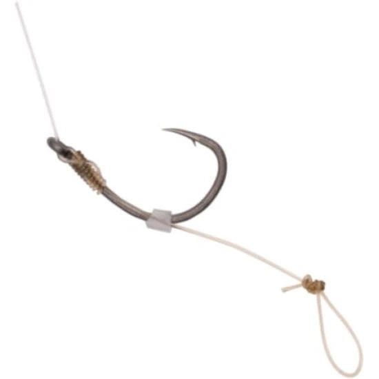 Carlige Legate Korum Power Hair Rigs Barbed Mono, 100cm, 10lbs, 0.28mm, Nr.12, 6buc/pac