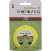 Carlige Legate Korum Power Hair Rigs Barbed Mono, 100cm, 12lbs, 0.30mm, Nr.8, 6buc/pac