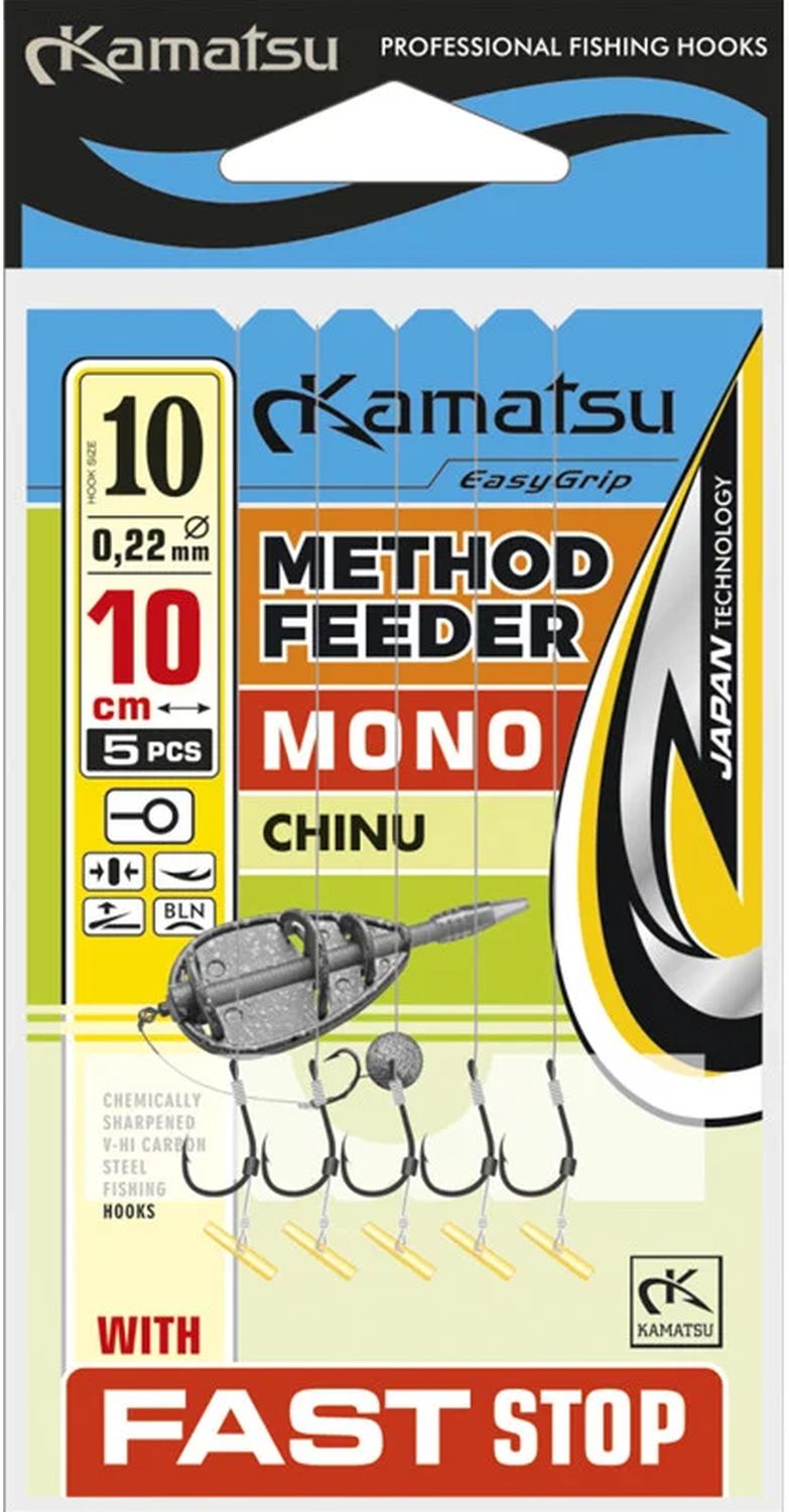Carlige Legate Kamatsu Fast Stop Chinu Mono, 10cm, Nr.12, 0.20mm, 5buc/pac