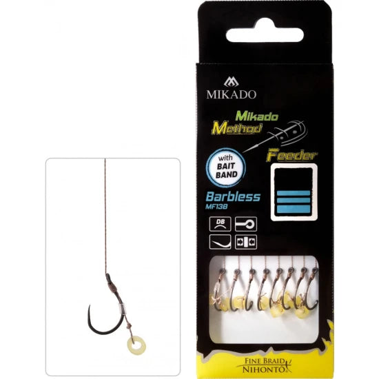 Carlige Legate Mikado Method Feeder Rig  Band 10cm, Nr.10, 8buc/pac