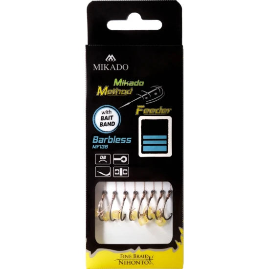 Carlige Legate Mikado Method Feeder Rig  Band 10cm, Nr.10, 8buc/pac