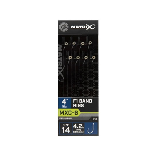 Carlige Legate Matrix Mxc-6 Barbless  F1 Band Rigs Nr.18 15cm 8buc/plic