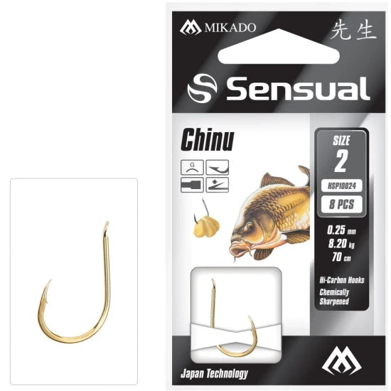 Carlige Legate Mikado Sensual Chinu G, 70cm, Nr.10, 0.18mm, 8buc/plic