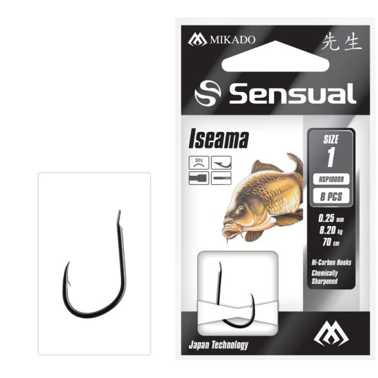 Carlige Legate Mikado Sensual Iseama Bn, 70cm, Nr.6, 0.20mm, 8buc/plic