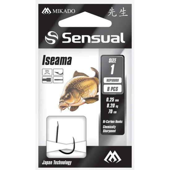 Carlige Legate Mikado Sensual Iseama Bn, 70cm, Nr.8, 0.18mm, 8buc/plic