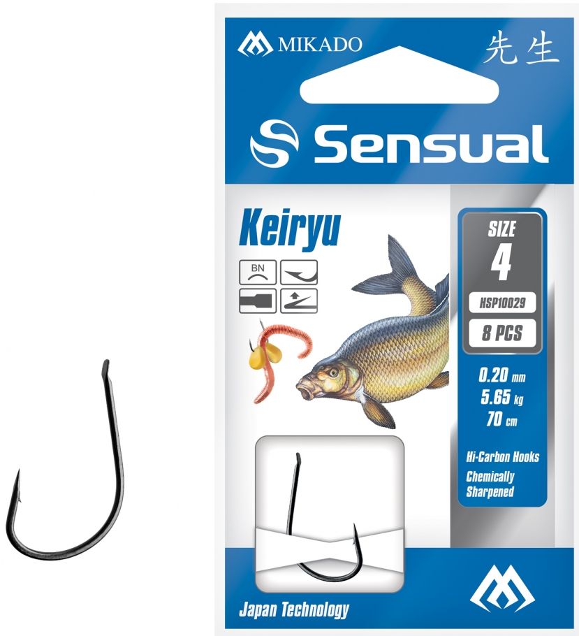 Carlige Legate Mikado Sensual Keiryu, 70cm, Nr.14, 0.12mm, 8buc/plic