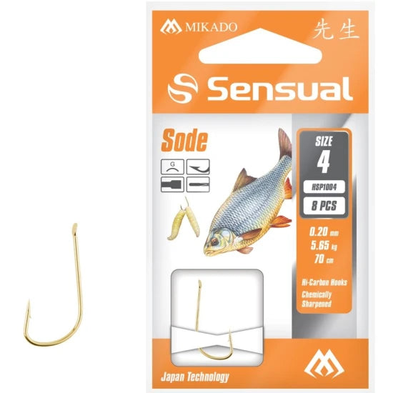 Carlige Legate Mikado Sensual Sode, 70cm, Nr.4, 0.20mm, 8buc/plic