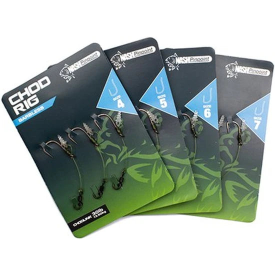 Carlige Legate Nash Chod Rig Barbless, Size 4, 3buc/pac