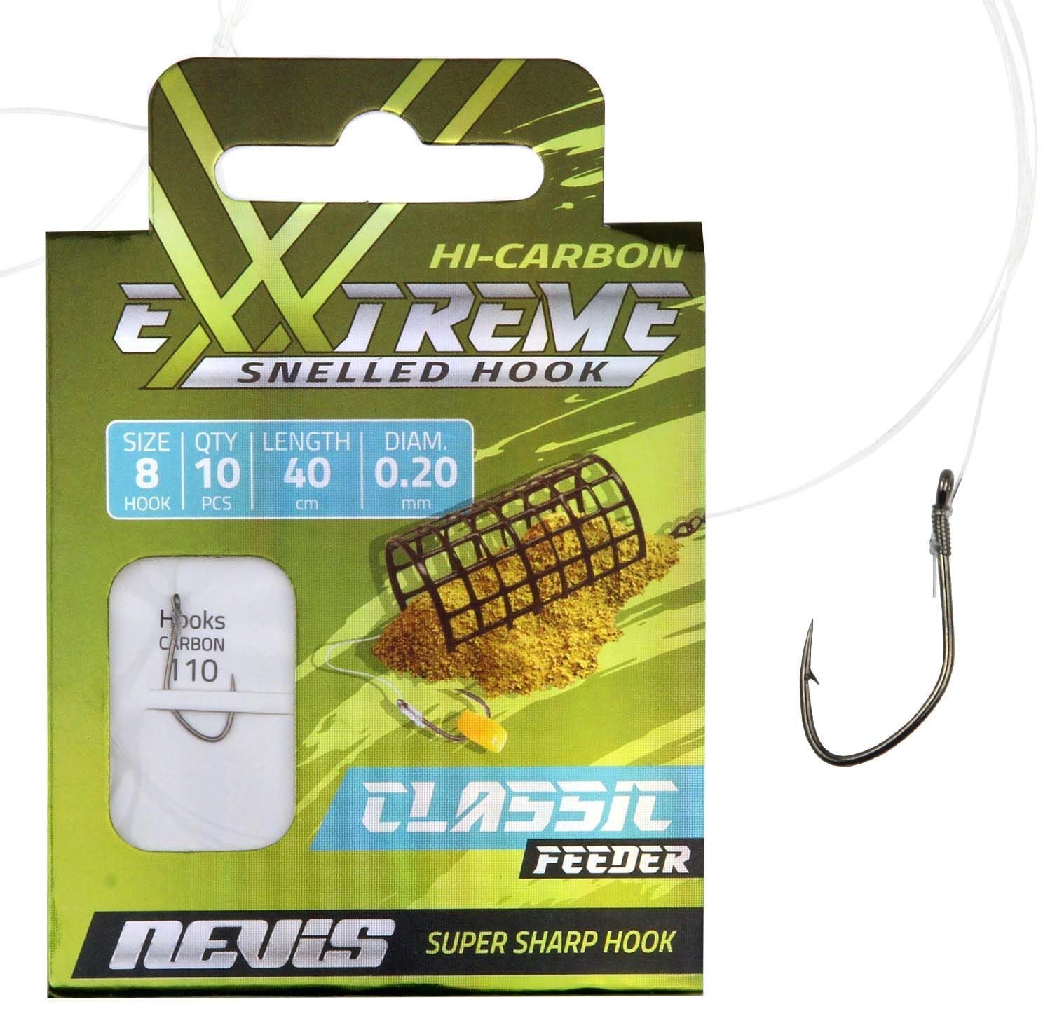 Carlige Legate Nevis Classic Feeder, Nr.6, 0.22mm, 40cm, 10buc/pac
