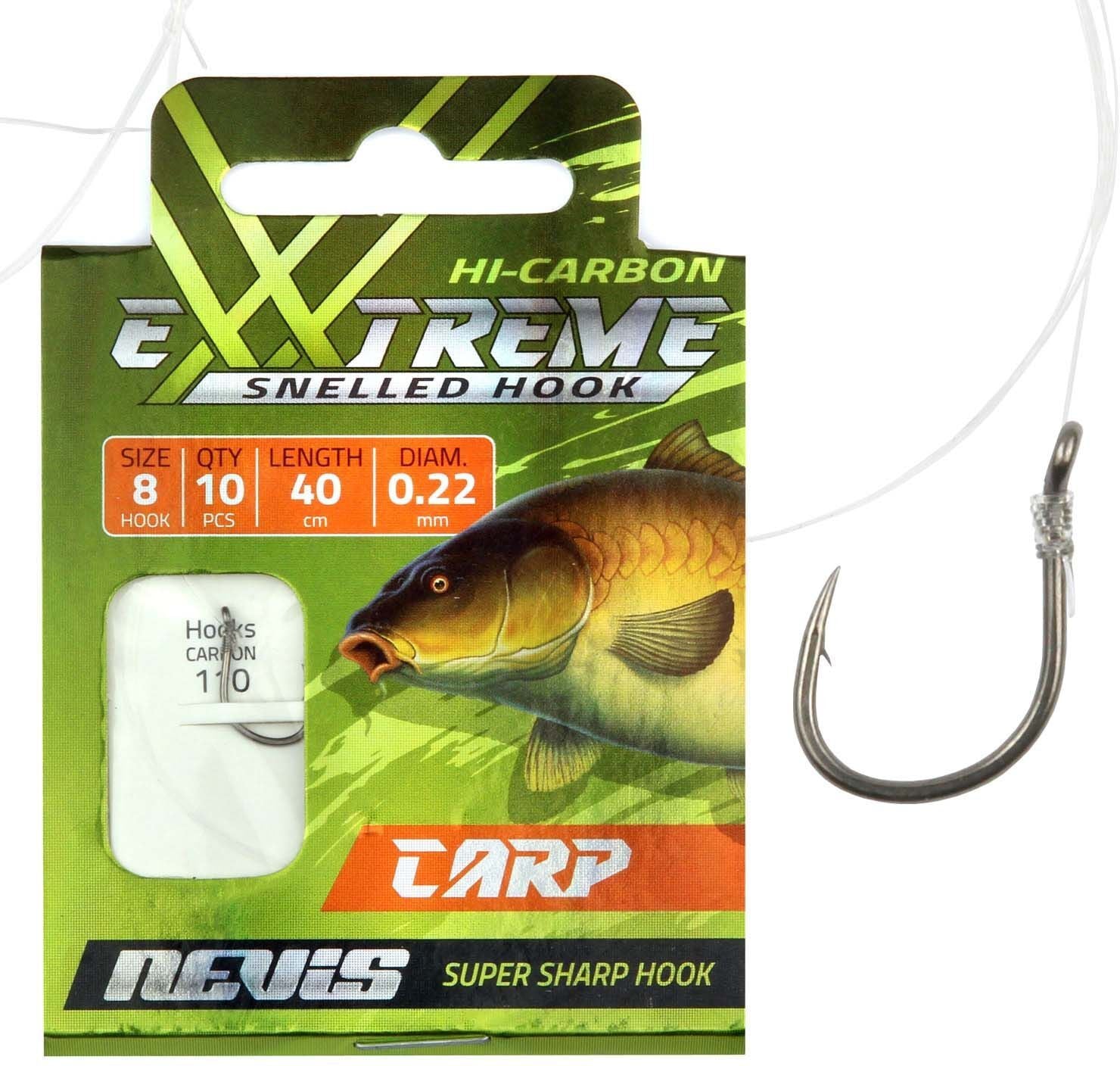 Carlige Legate Nevis Crap, Nr.6, 0.25mm, 40cm, 10buc/pac